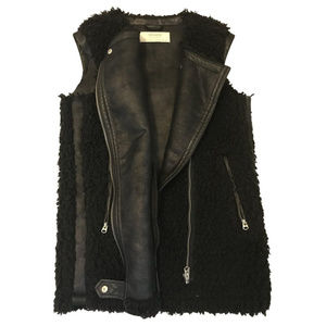 Zara Faux Fur Moto Vest